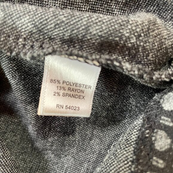 Banana Republic Graphic Sheath Dress Size 8 Black Gray Ponte Knit - Picture 15 of 16